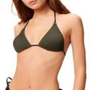 NEW! Good American Always Fits Tiny Ties Top Stormy - 00/0